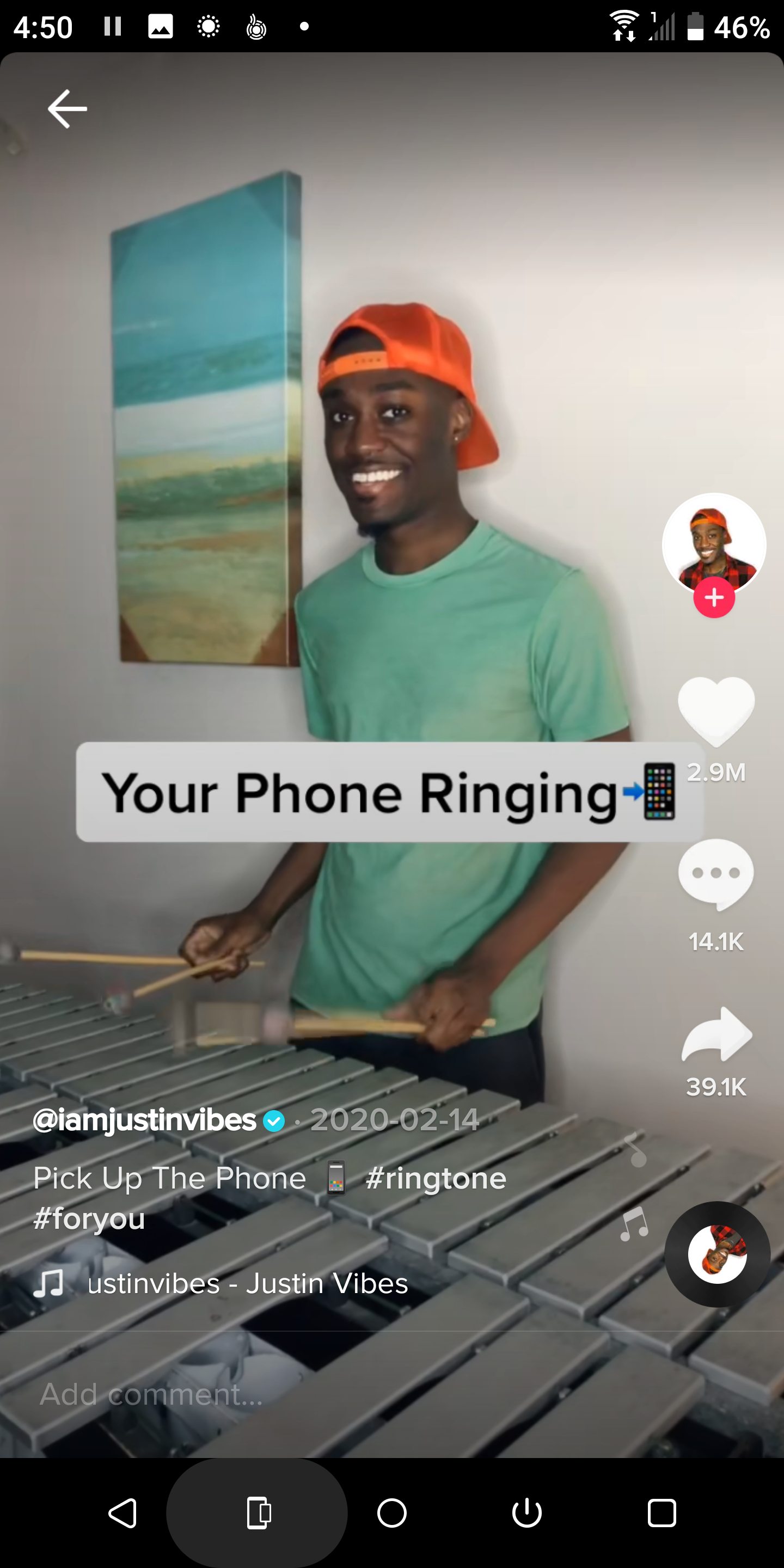 Иконка старого Nokia в виде рингтона на экране