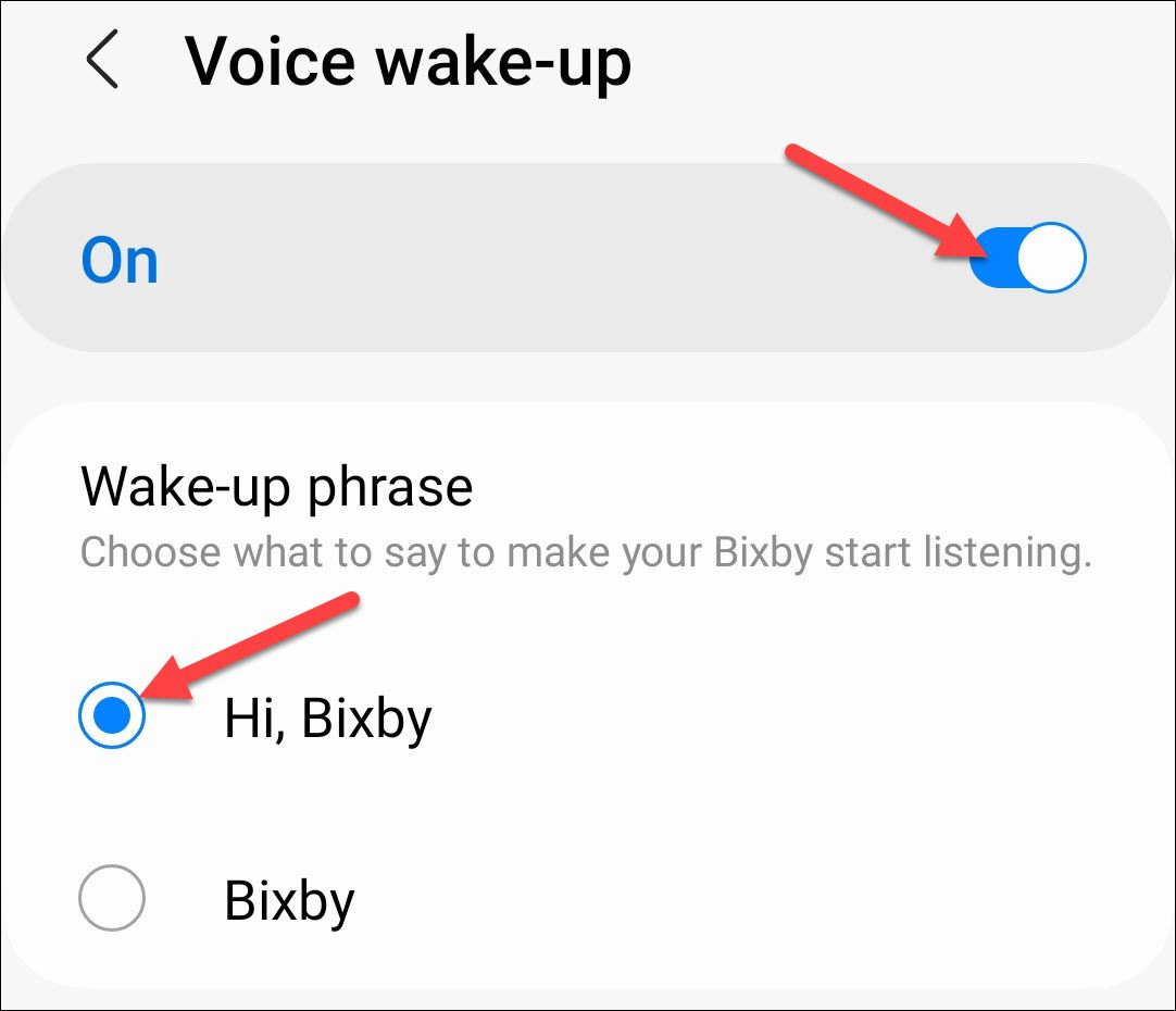Включите Voice Wake-Up и задайте фразу