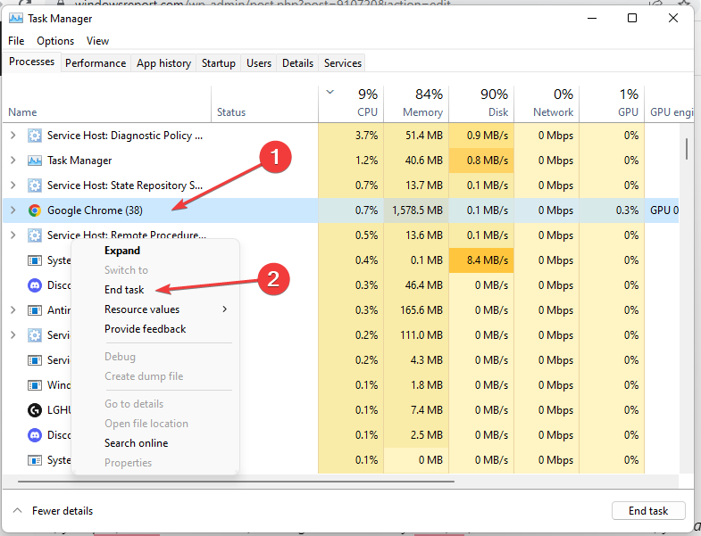 Диспетчер задач