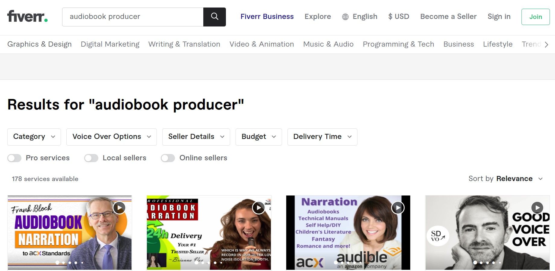 Продюсеры аудиокниг на фриланс-платформе