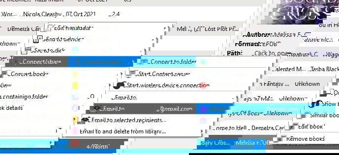 Calibre — отправка книги по Email вручную
