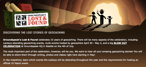 Схема истории геокешинга: первые этапы развития