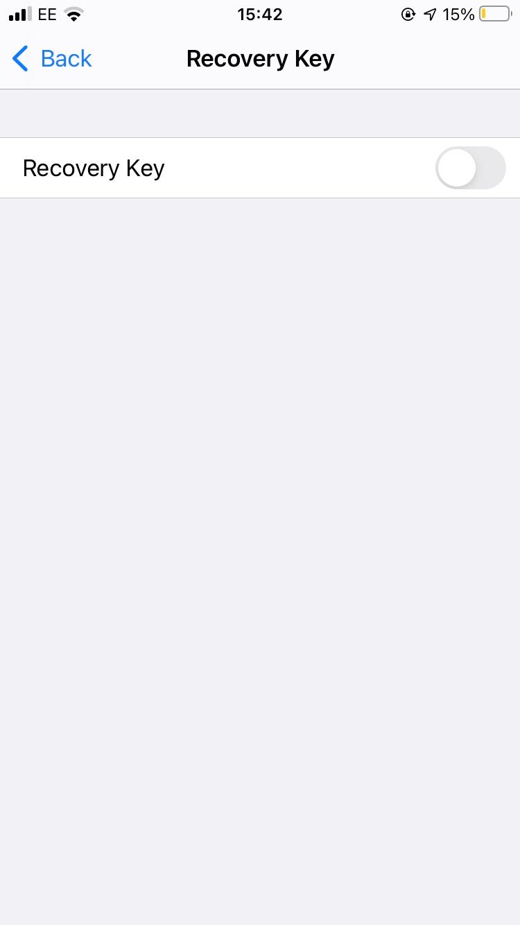 Распечатанная карточка с ключом восстановления Apple