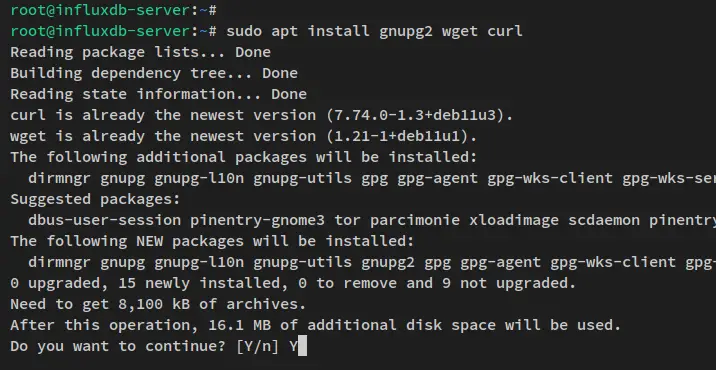 Установка зависимостей: вывод apt