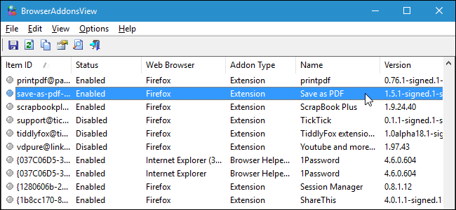 Просмотр расширений во всех браузерах
