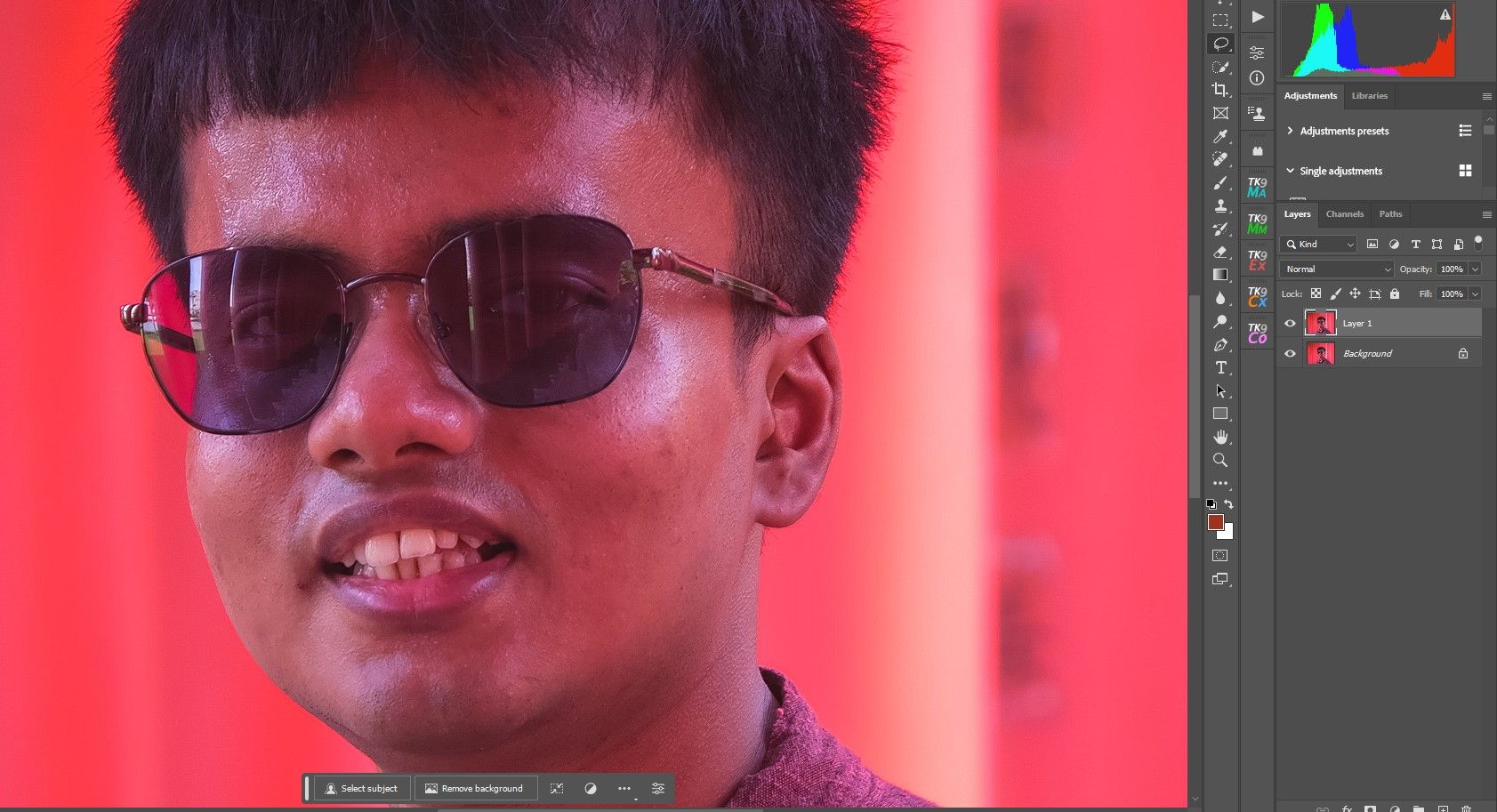 Пример удаления дефектов кожи с помощью Content-Aware Fill