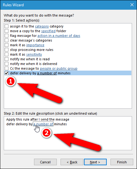 Опция отложить доставку в мастере правил