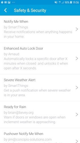 Установите SmartApp Notify Me When для уведомлений по ускорению