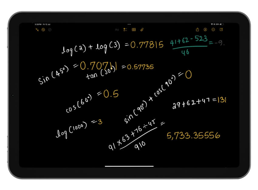 Решение промежуточных математических задач в Math Notes