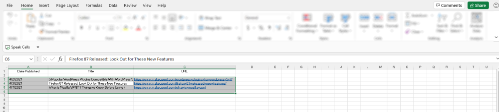 Использование 'Говорить ячейки' для воспроизведения данных в Excel