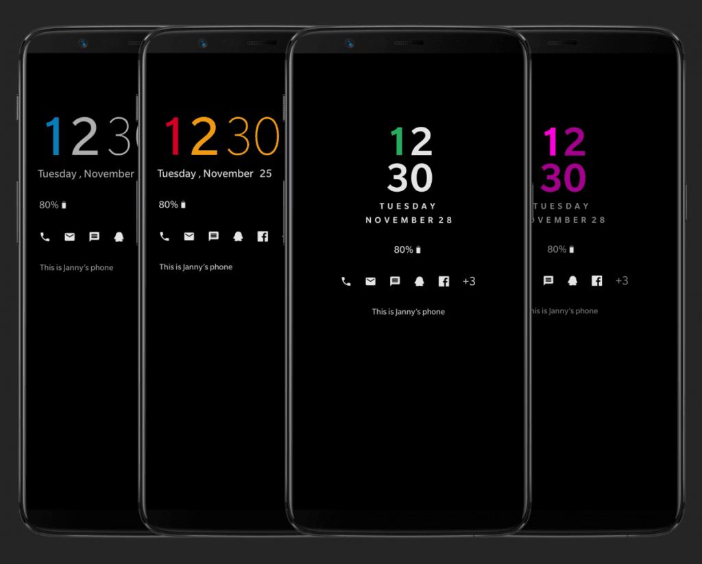 Пример AOD с уведомлениями и часами