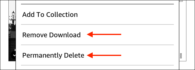 Навсегда удалить или удалить загрузку с Kindle