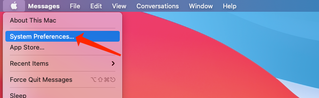 Системные настройки macOS.