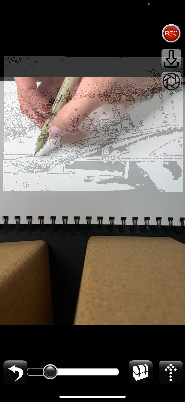 Контроль прозрачности изображения над бумагой