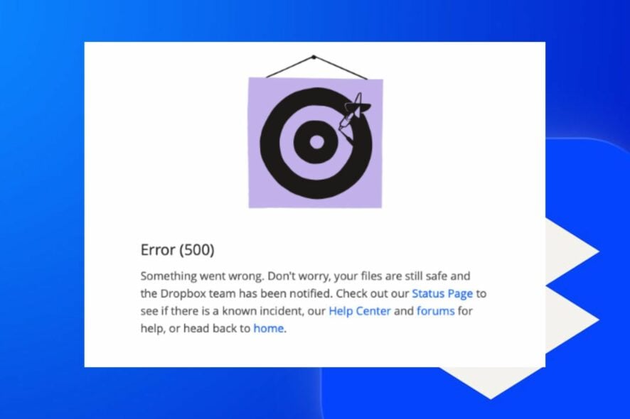 Dropbox 오류 500 해결 가이드
