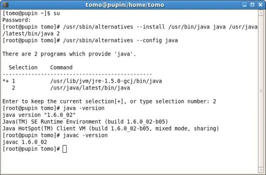 Sun JDK: установка и настройка в Fedora