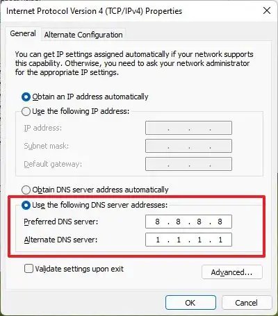 Изменение DNS