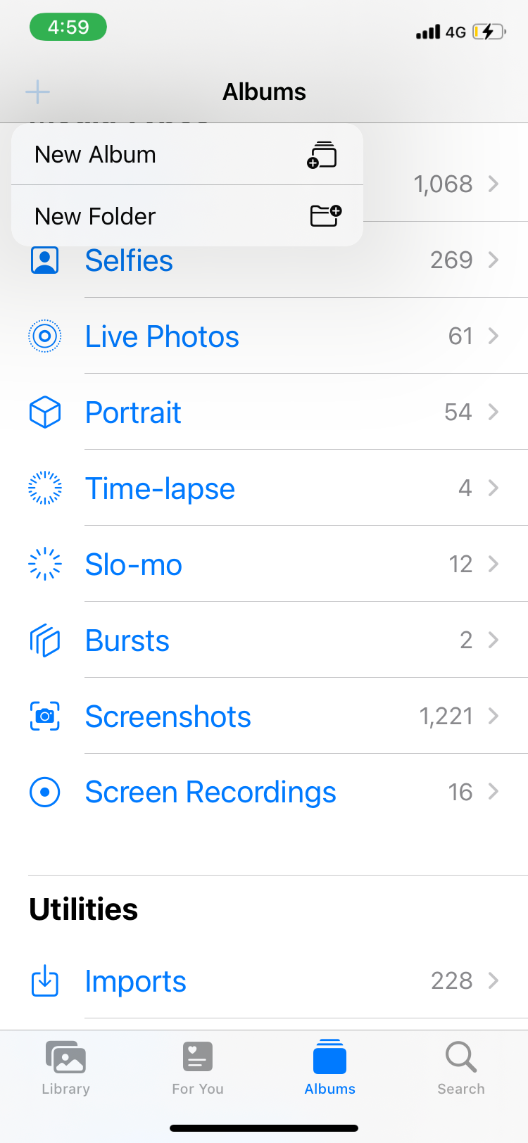 new album and folder