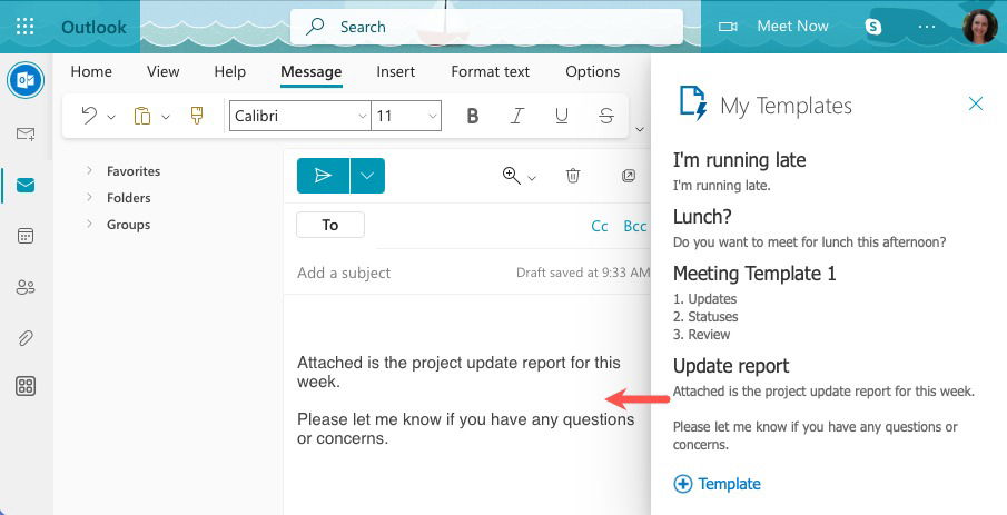 Шаблон открыт в вебе
