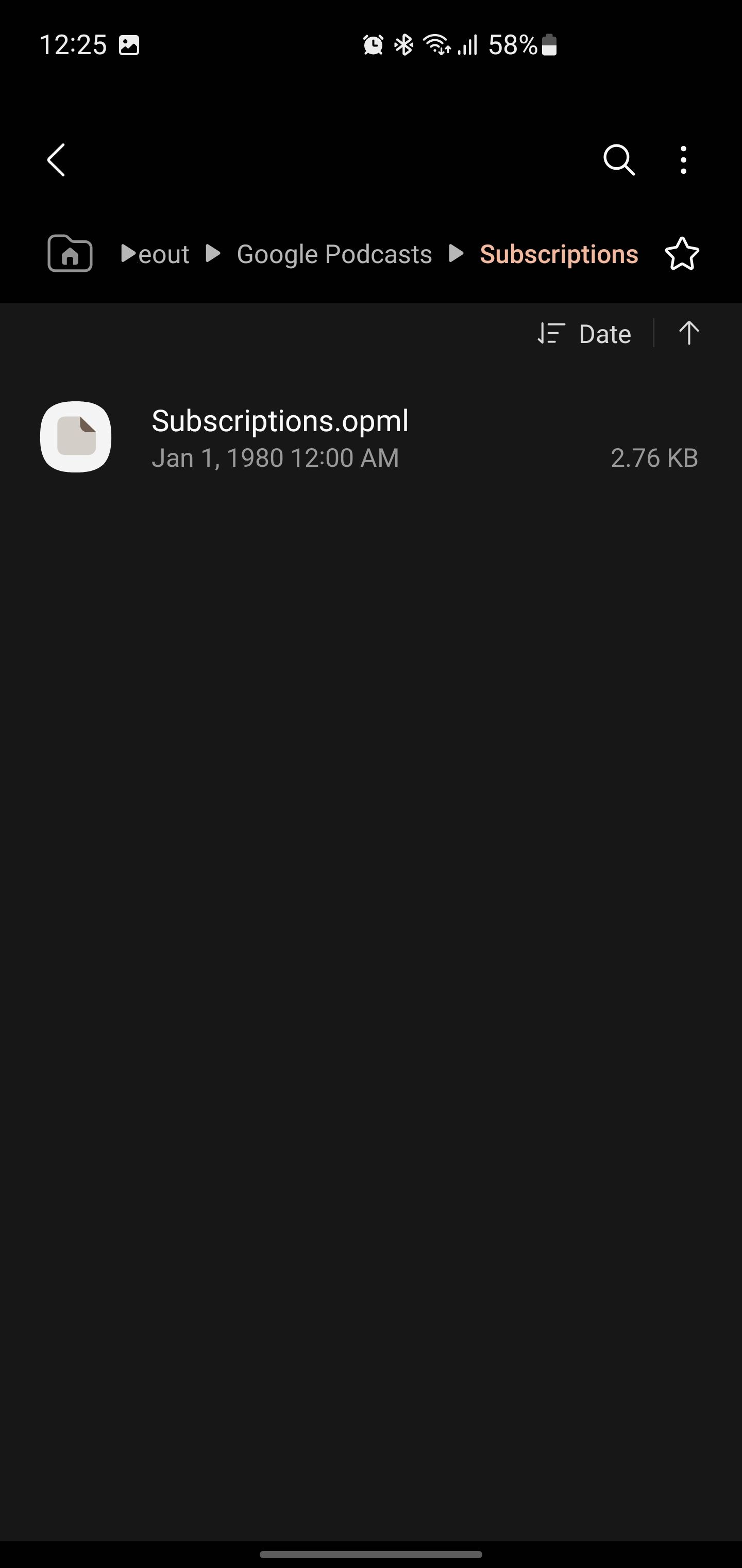 Файл Subscriptions.opml после распаковки архива