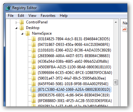 Добавление кастомного GUID в NameSpace рабочего стола