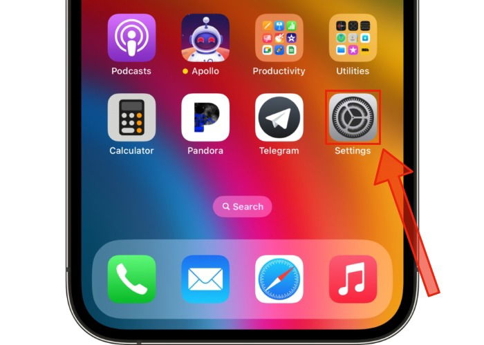 Меню Доступность в настройках