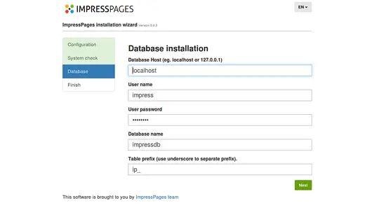 Конфигурация базы данных
