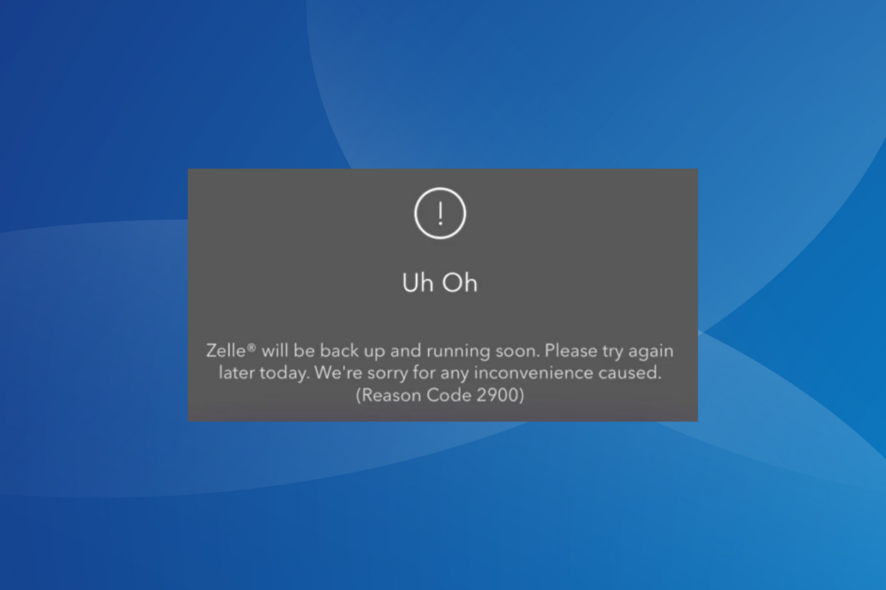 Как исправить Zelle Reason Code 2900