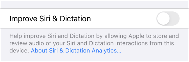 Отключение сбора истории Siri на iPhone
