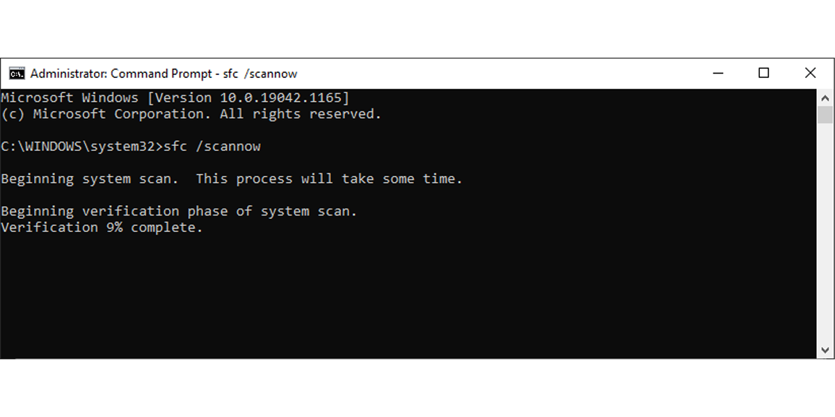 Running the SFC scan