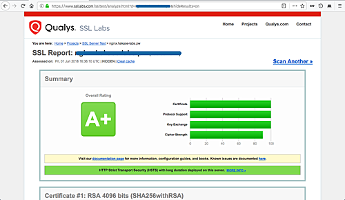 Результат A+ от SSL Labs - Mozilla Cipher Suite