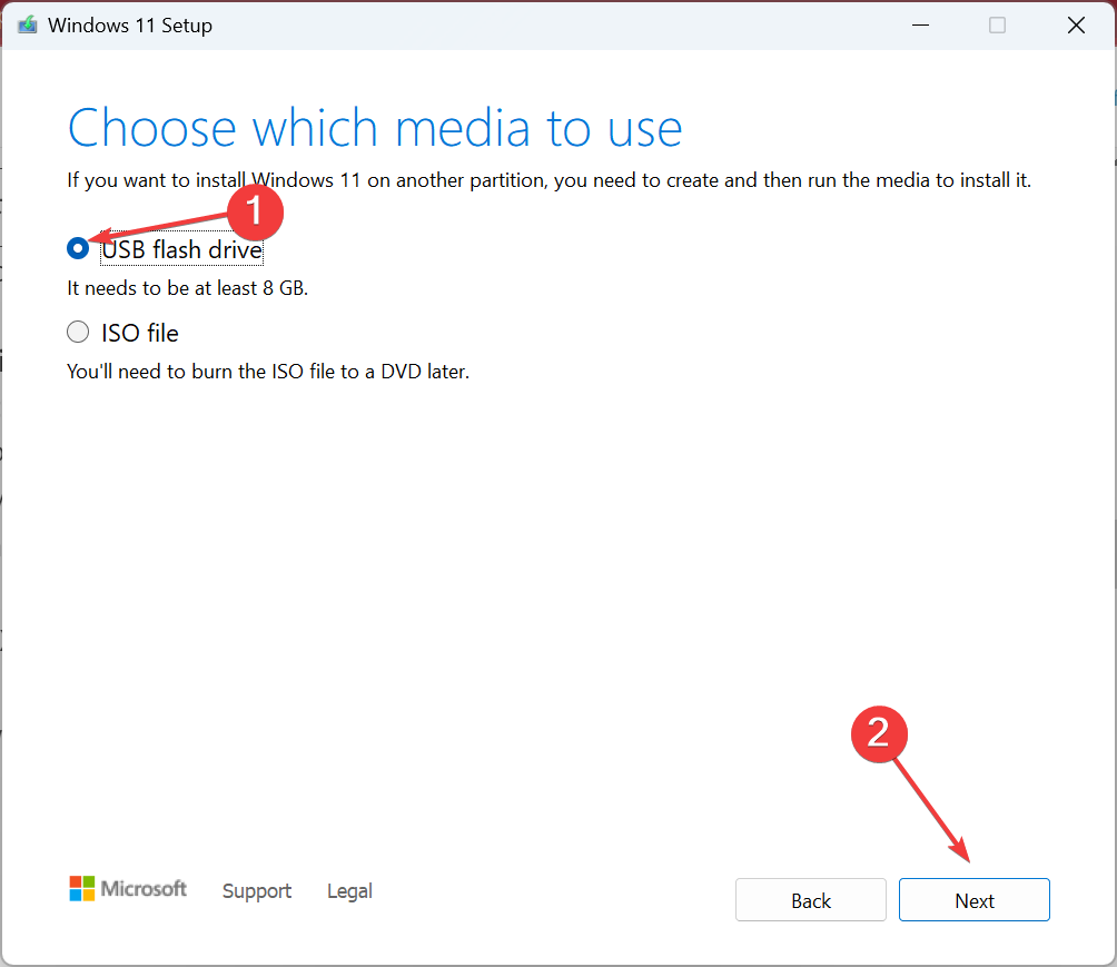 usb flash drive to fix No signed device drivers were found
