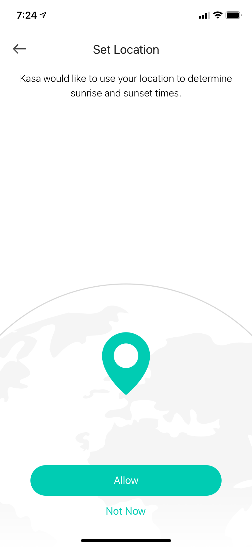 Подключение розетки к домашней сети в приложении Kasa