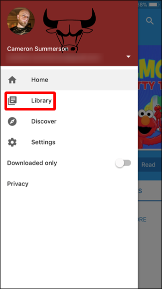 Интерфейс библиотеки книг в Google Play Books