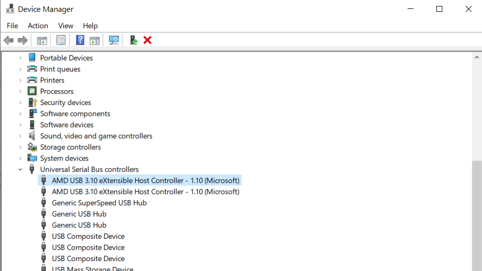 Поиск USB Host Controller