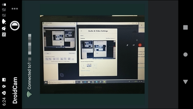 Android‑смартфон используется как веб‑камера для Windows 10 через DroidCam