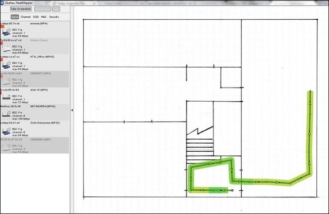 Точекая трасса на карте, превращающаяся в тепловую карту
