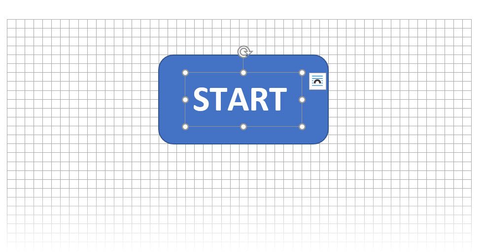 Овальная фигура для обозначения начала процесса