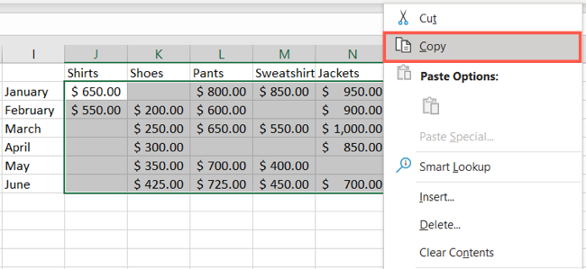 Контекстное меню: выберите «Копировать»