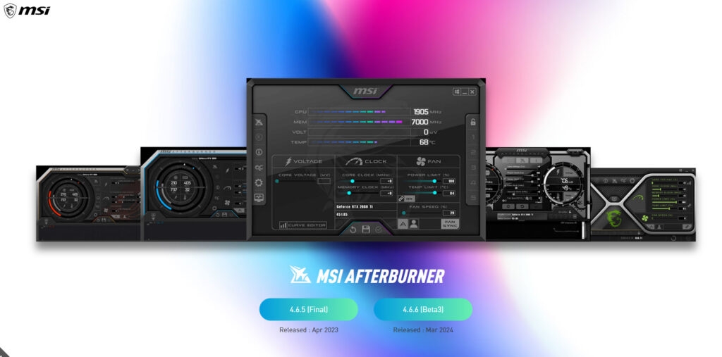 Download-Bildschirm von MSI Afterburner