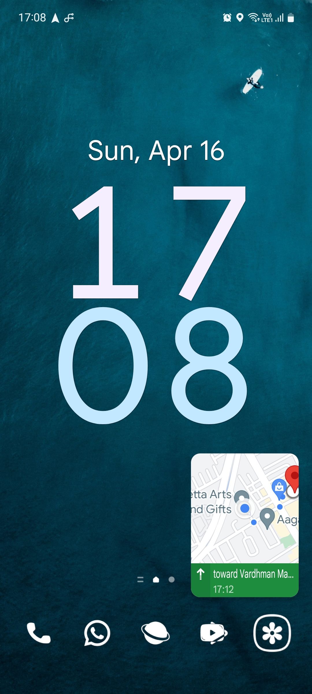 Навигация Google Maps в режиме картинка в картинке на One UI
