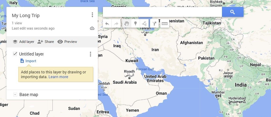 Добавление направлений в My Maps