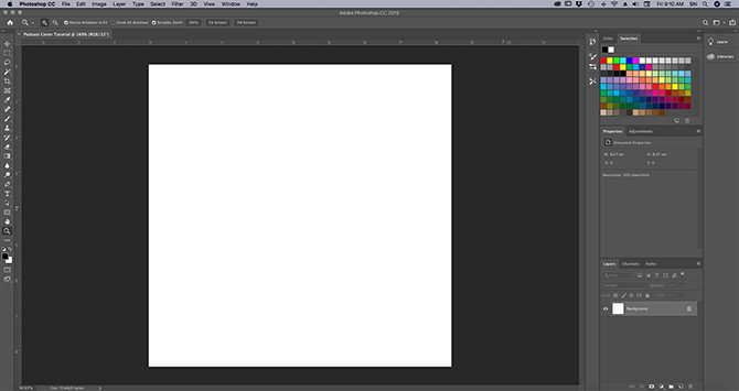 Photoshop CC Applying Color to Podcast Background