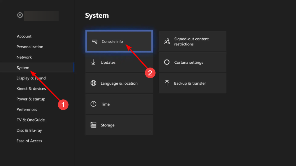 Информация о консоли Xbox