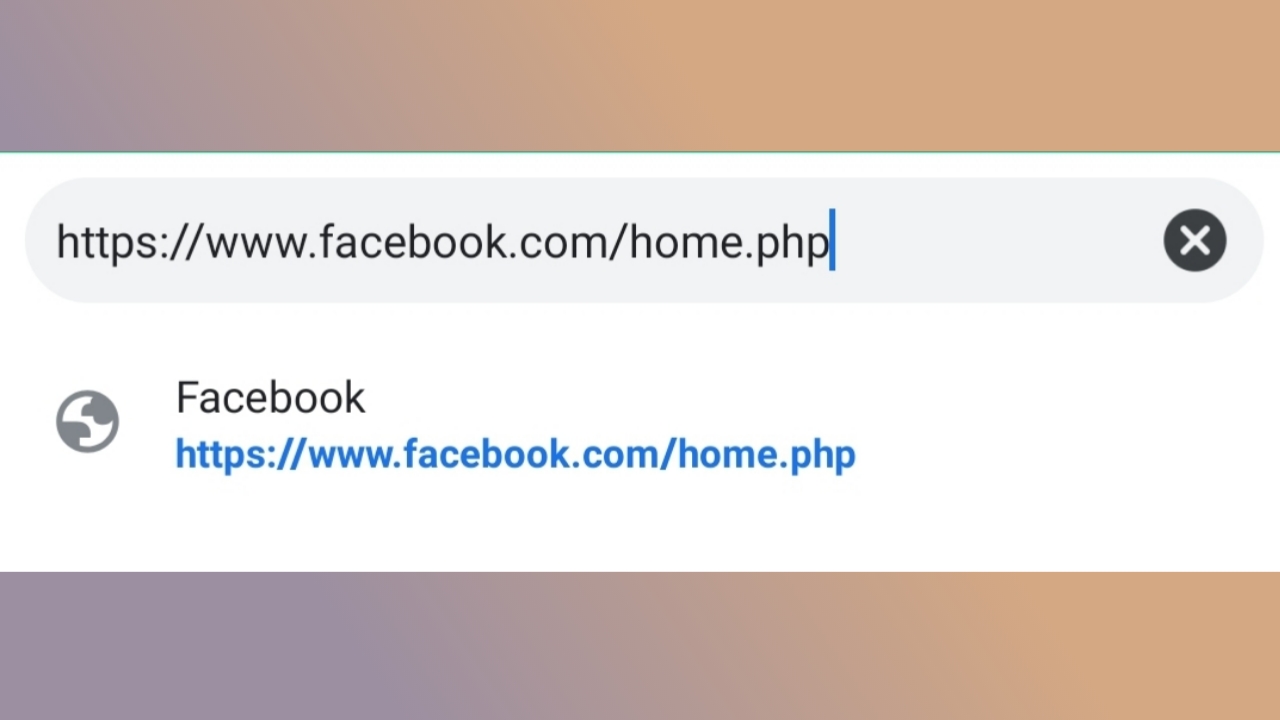 Captura de una página de Facebook en la versión de escritorio dentro de un navegador móvil