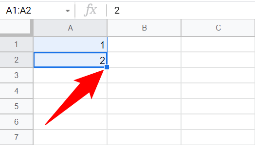 Протяните ячейки с числами вниз.
