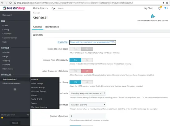 Включение SSL