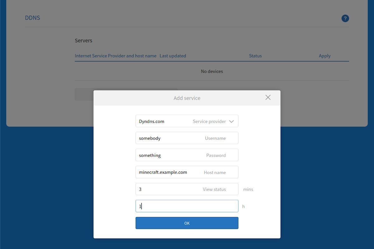 Настройка динамического DNS (DynDNS) в интерфейсе роутера