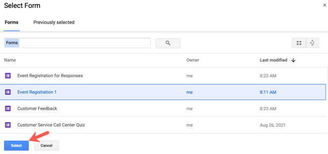 Подтверждение выбора формы для импорта вопросов