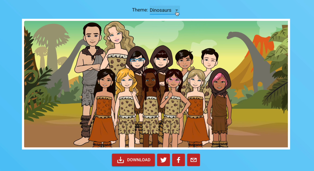 A Screenshot of Pixton's School Photo Feature